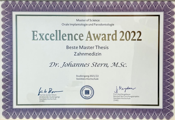 Excellence Award Beste Master Thesis